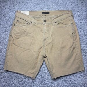 Abercrombie and Fitch Shorts Mens 33 Cut Offs Corduroy Stretch Raw Hem Frayed